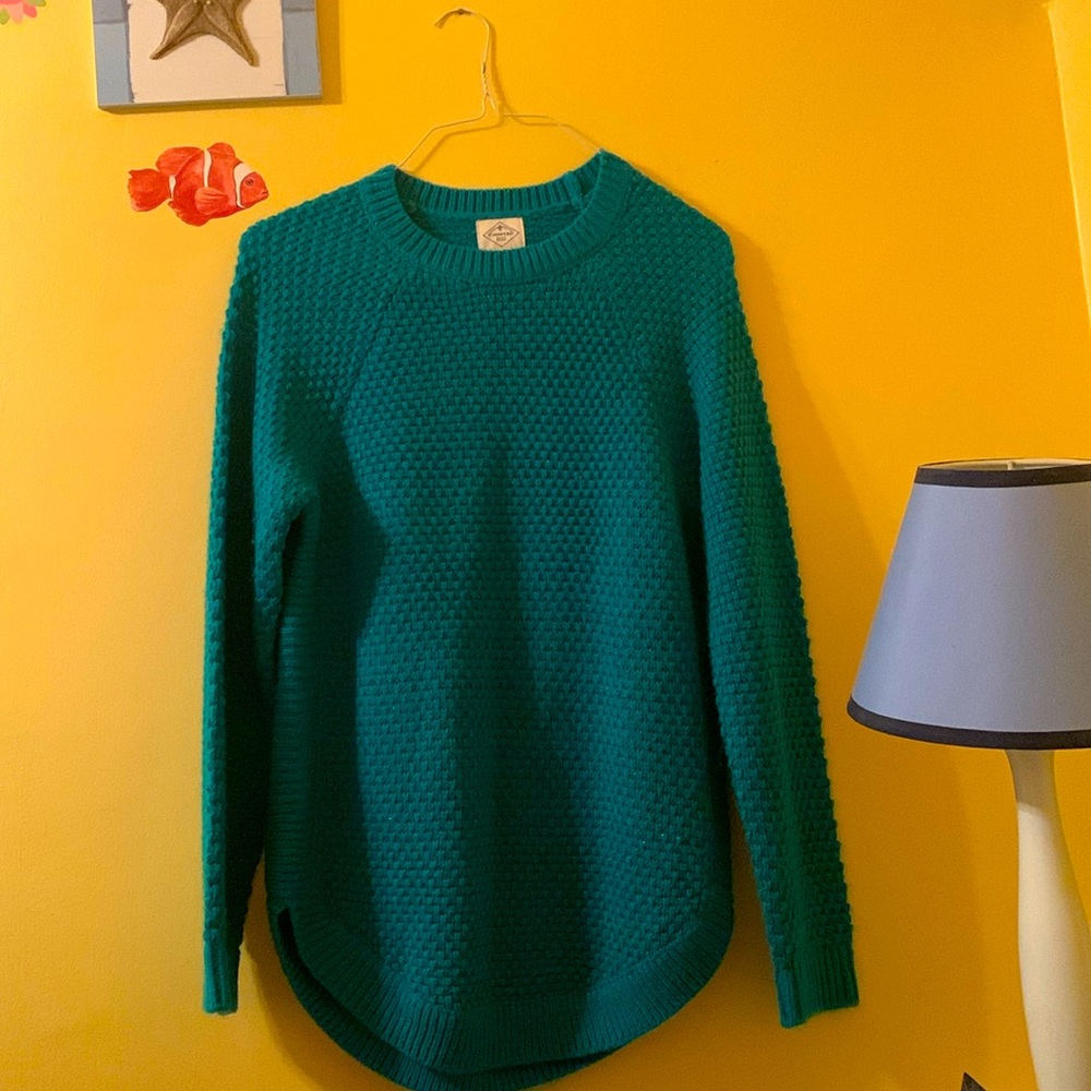 Turquoise Long Sweater Sparkly